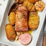 Rôti d’agneau au miel et romarin