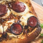 Tartine de chèvre et saucisse de Morteau