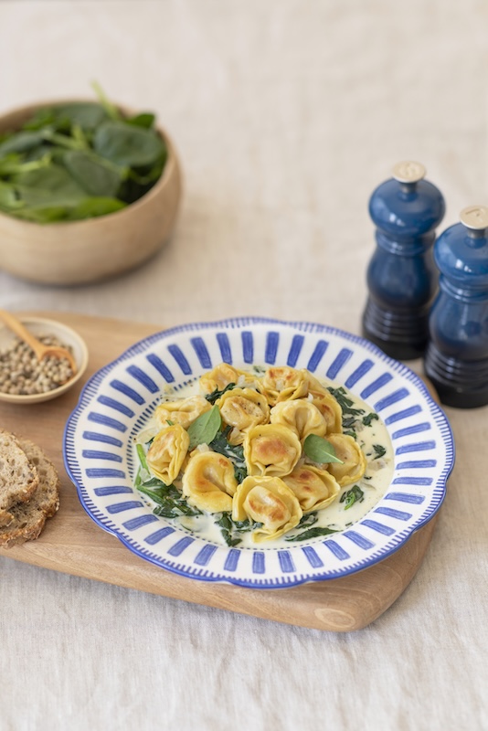 recette de Cappelletti en poêlée aux épinards