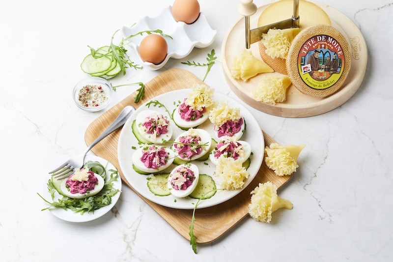 recette Oeufs mimosa à laTête de Moine