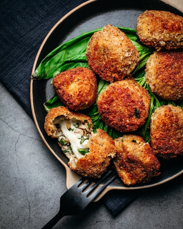 recette de Croquettes de champignons à la Stracciatella