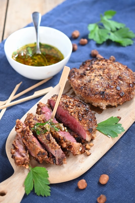 recette de Tournedos de canard croustillants aux noisettes