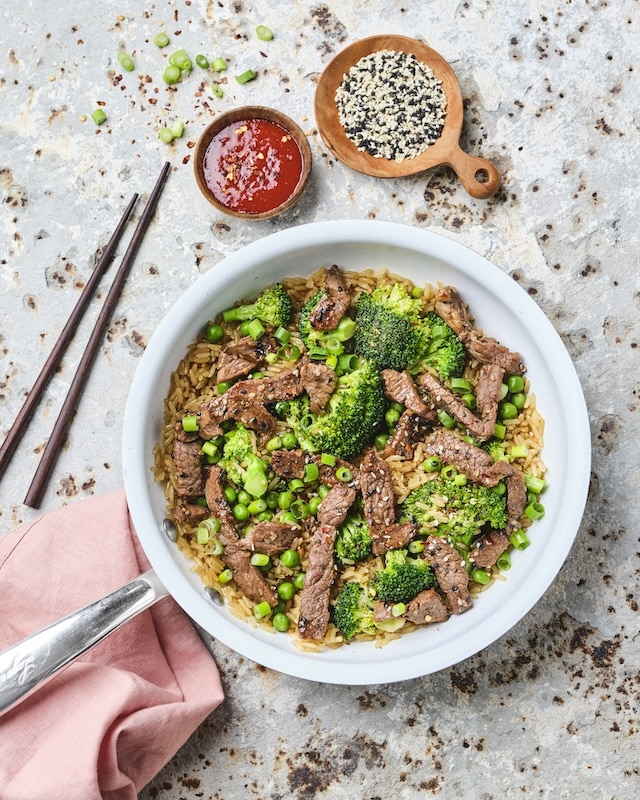 recette Wok de gigot d’agneau au sésame