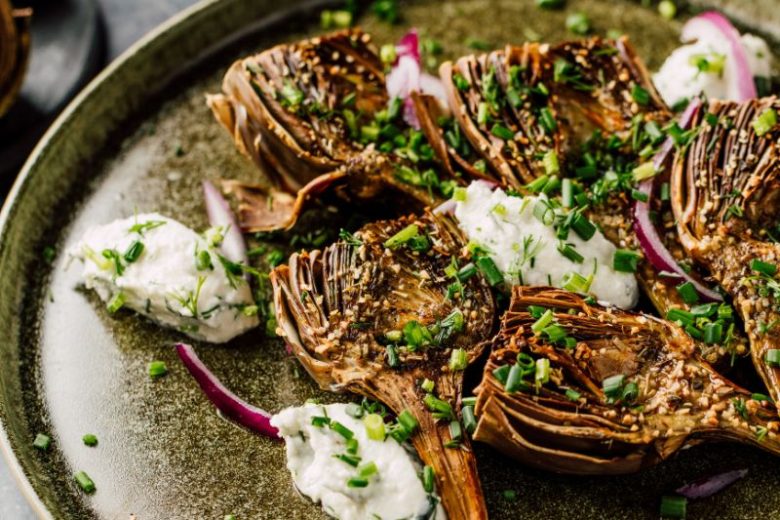 Artichauts poivrade rôtis