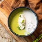 Cappuccino glacé de petits pois