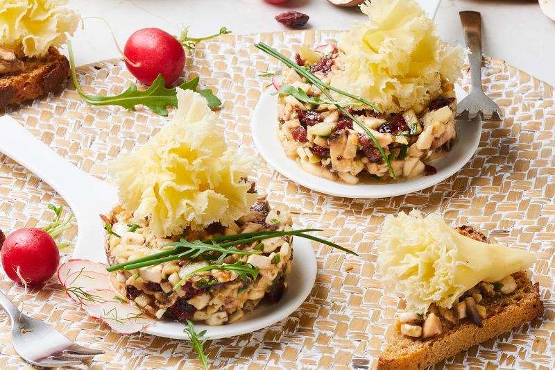 Ceviche de champignons à la Tête de Moine