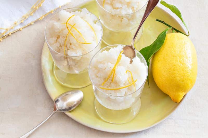 Granité au citron comme en Sicile