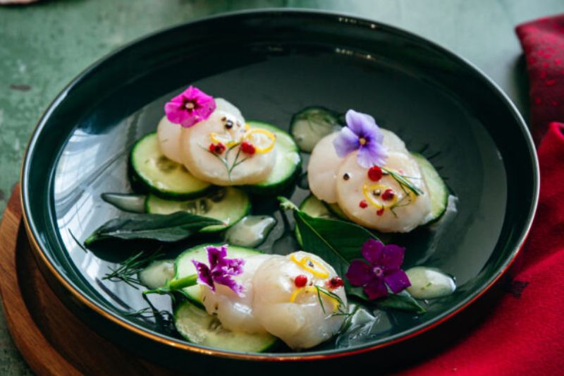 Gravlax de noix de Saint-Jacques