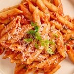 Penne all’arrabbiata et Pecorino