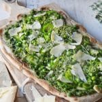 Pinsa aux légumes verts