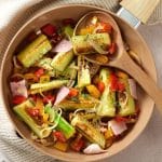 Poêlée de concombre au jambon et au thym