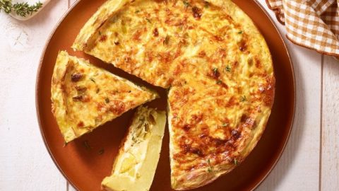 Quiche de pommes de terre aux poireaux