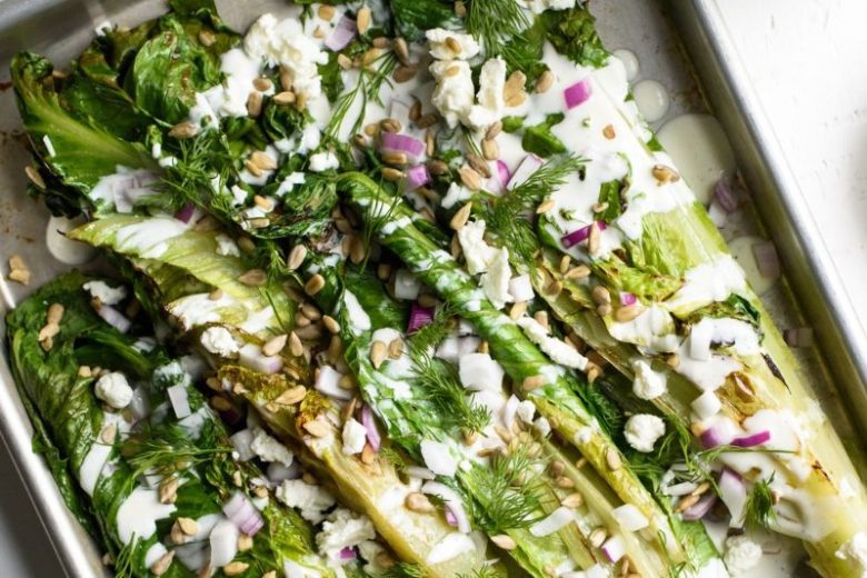 Salade romaine grillée