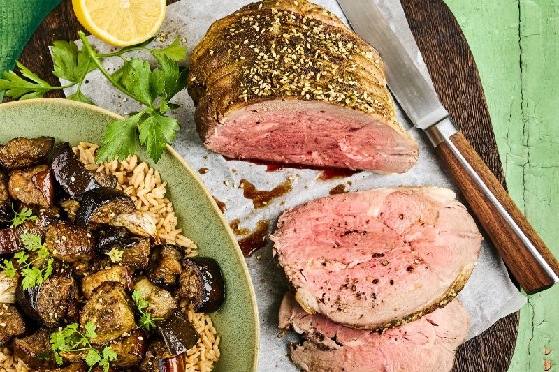 Rôti de gigot d’agneau au zaatar