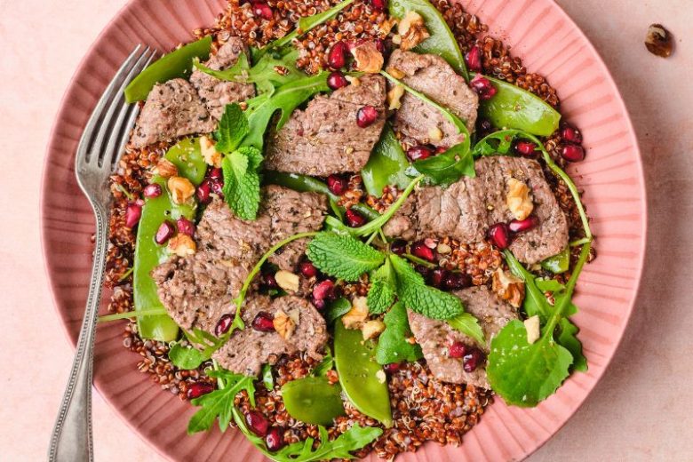 Salade de quinoa rouge au rumsteck