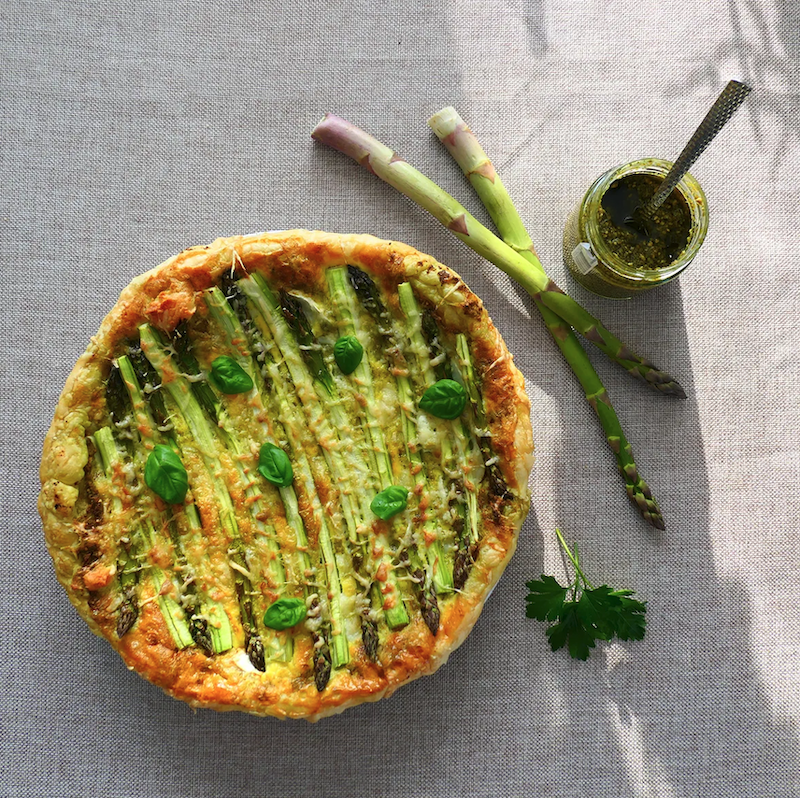 recette Tarte salée aux asperges