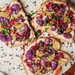Bruschettas de chou-fleur violet