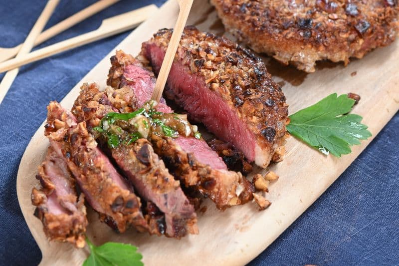 Tournedos de canard croustillants aux noisettes