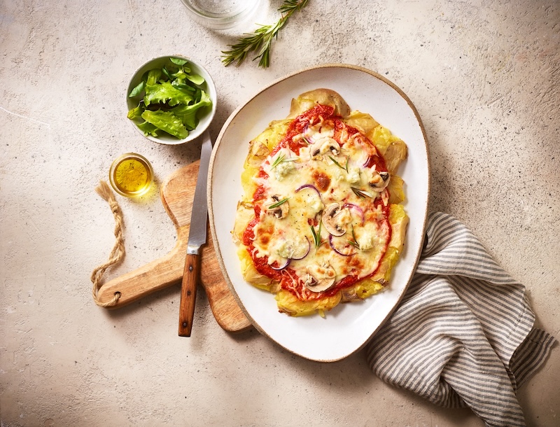 recette de Pizza aux champignons oignons