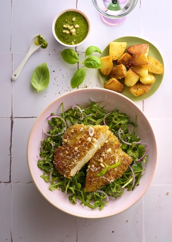recette Escalopes de veau panées aux pignons