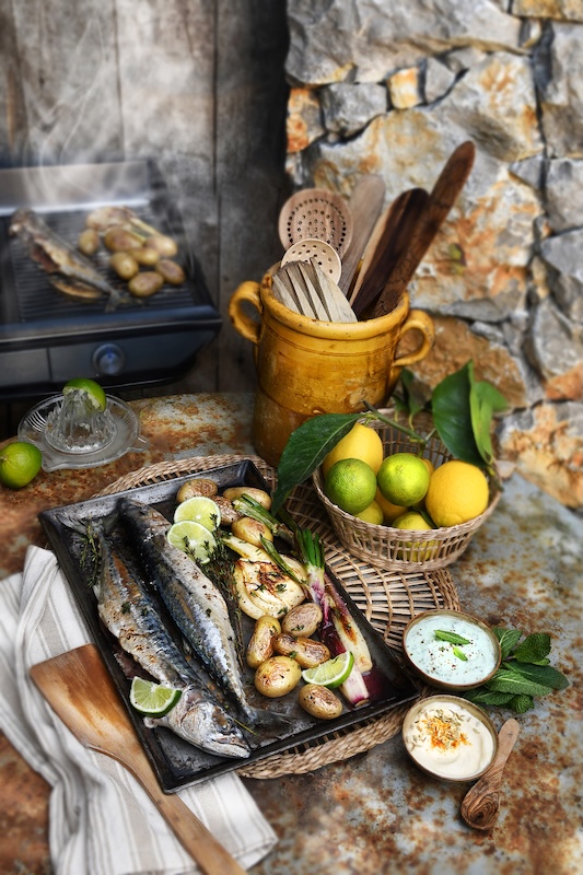 recette de Maquereaux grillés et duo de sauces