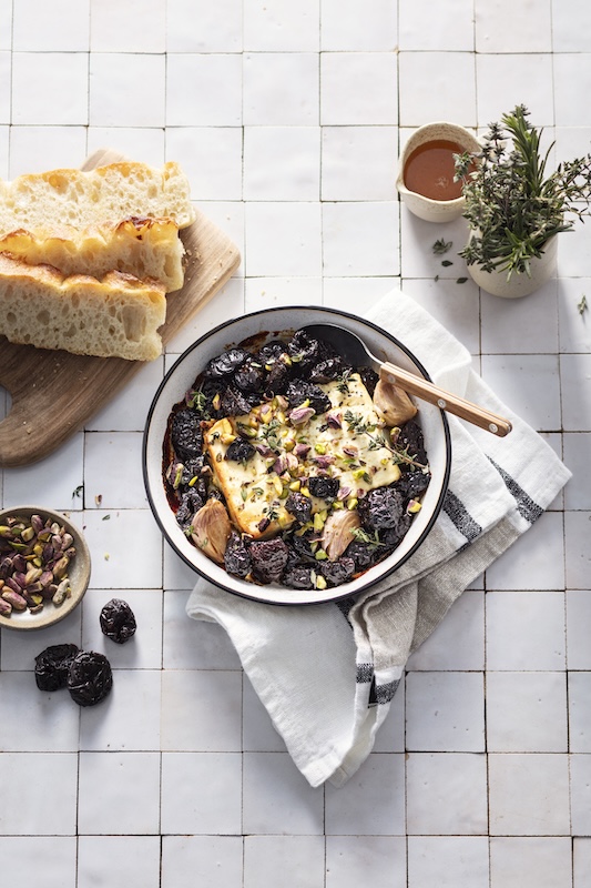 recette de Pruneaux rôtis à la feta