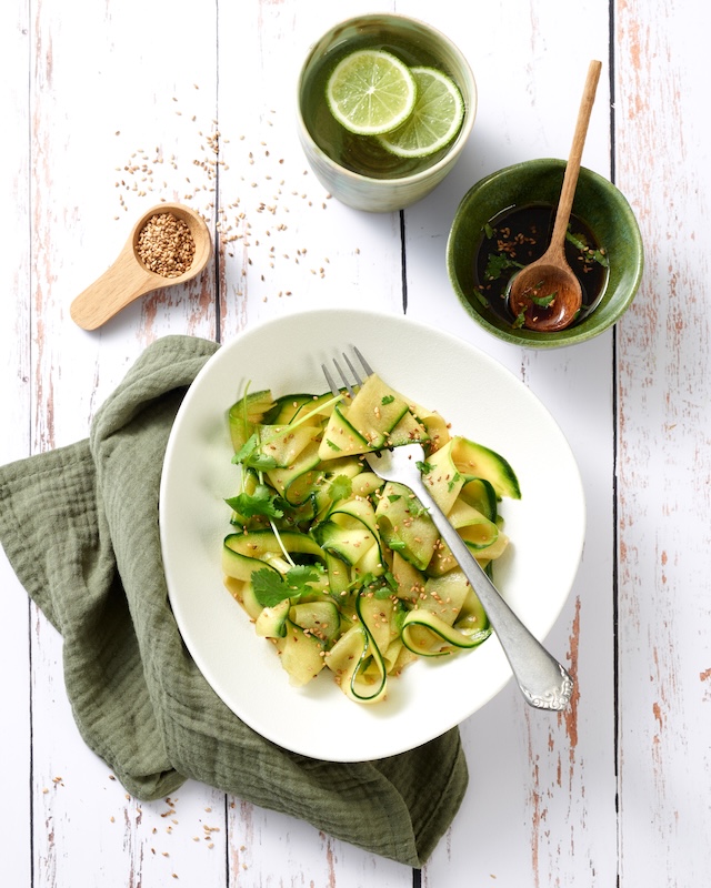 recette de Salade de concombre pimentée au sésame