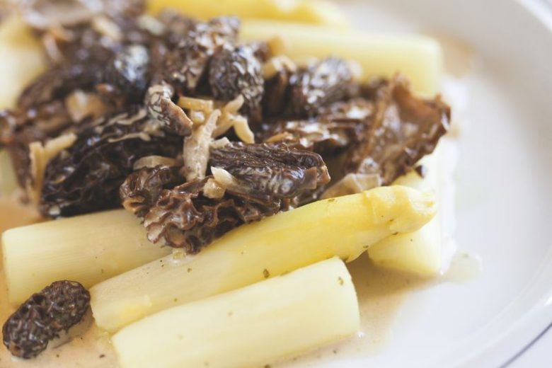 Asperges blanches d’Alsace et morilles
