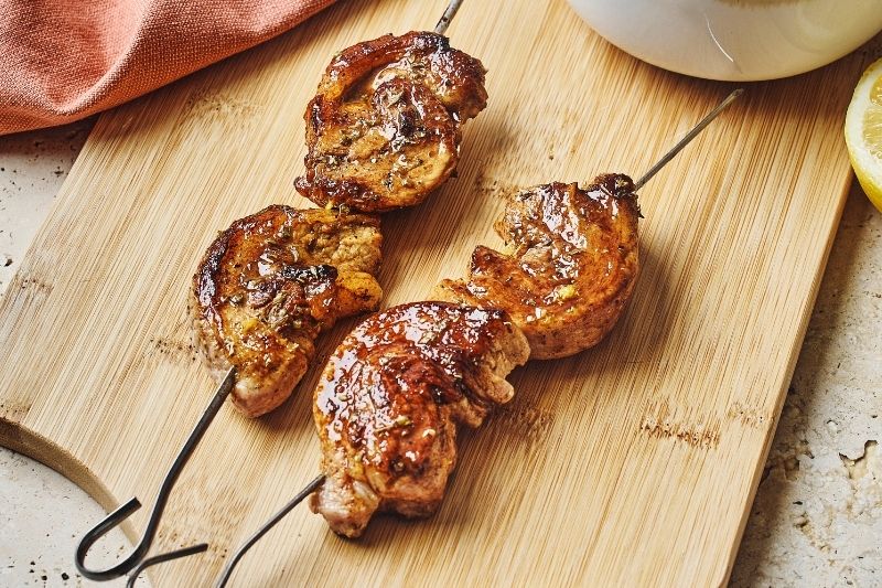 Brochettes de poitrine de veau