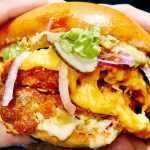 Burger de lieu noir au Cheddar
