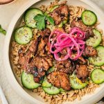 Emincé de filet de veau mariné