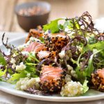 Grande salade de millet au saumon