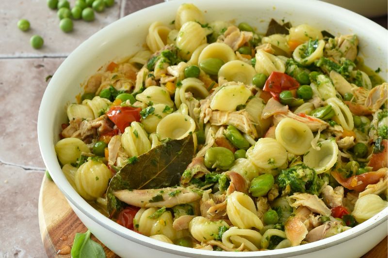 Effiloché de lapin aux orecchiette