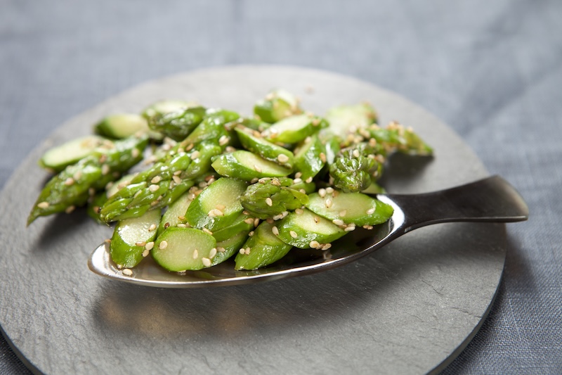 recette de Wok d’asperges vertes au sésame