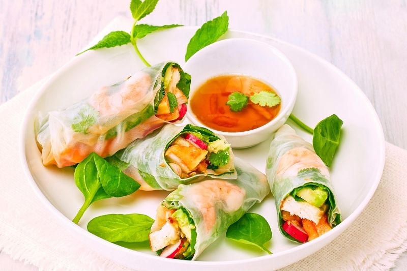 Rouleaux de printemps au lapin