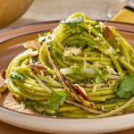 Spaghetti aux asperges et ail des ours