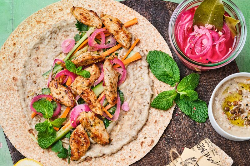 Wrap à l’émincé de noix de veau