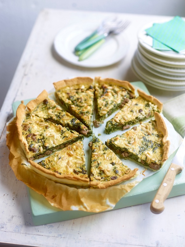 recette de Quiche à l’agneau épinards et feta