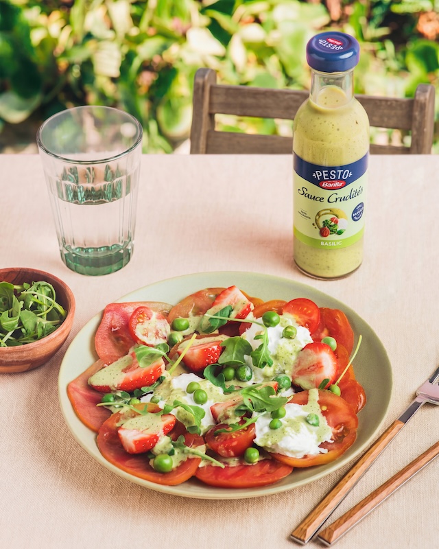 recette de Carpaccio de tomates et sauce crudité