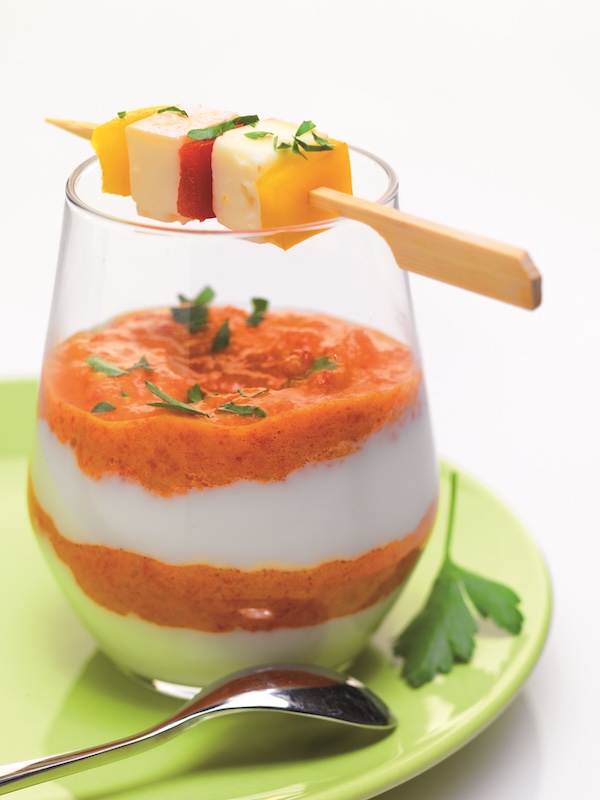 recette de Mousse de Reblochon aux poivrons rouges
