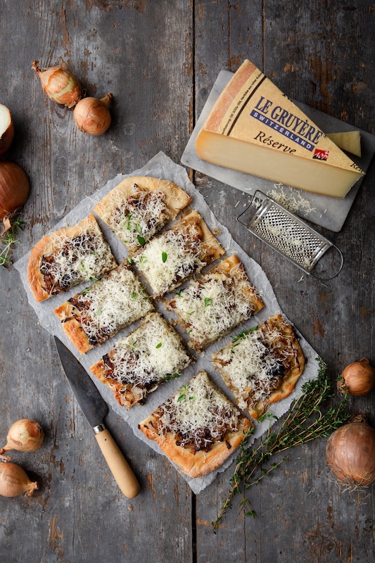 recette de Pissaladière au gruyère