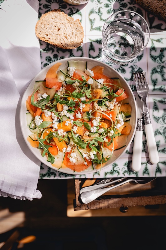 recette de Salade de melon pastèque et concombre