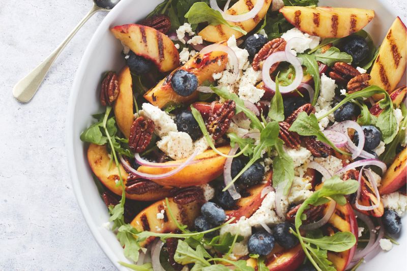 Salade de nectarines grillées à la feta