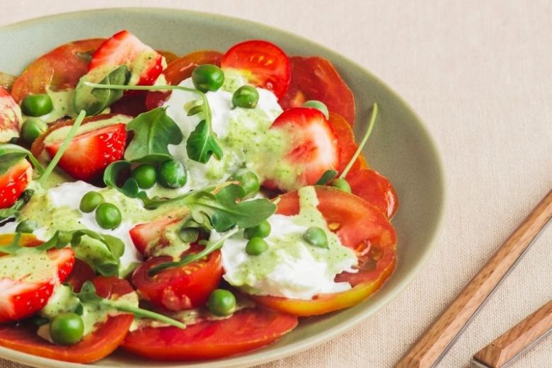Carpaccio de tomates et sauce crudité
