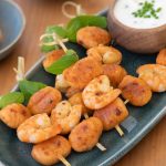 Brochettes de gnocchi chorizo et crevettes