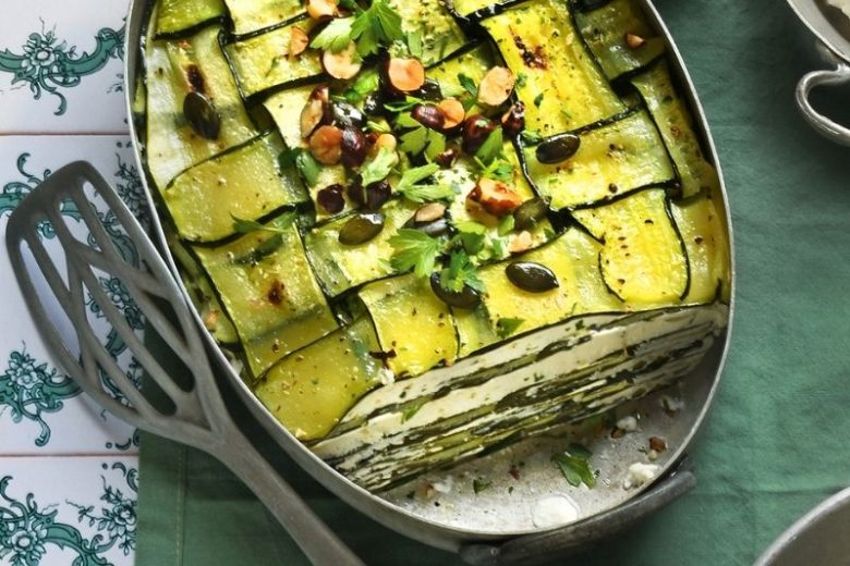 Lasagnes de courgettes et faisselle