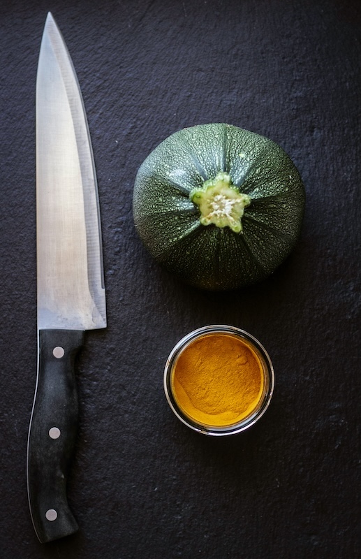 Courgette ronde et épices