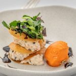 Millefeuille d’araignée sorbet poivron