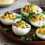 Oeufs mimosa aux graines de moutarde