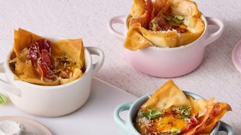 Oeufs en pâte filo